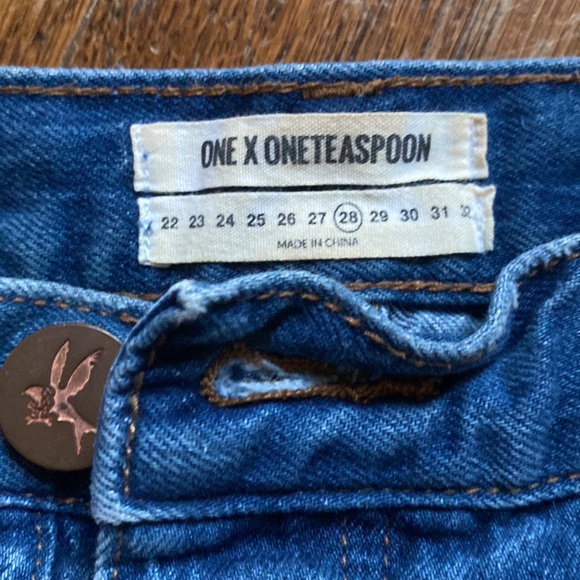 ONE TEASPOON denim jean shorts size 28 - Picture 2 of 3